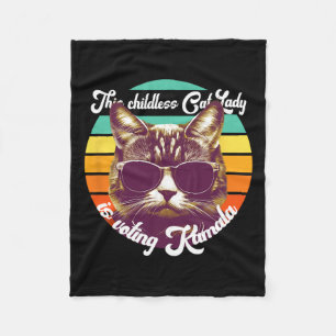 Kamala Harris Tim Wheimer Waltz - Childless Cat La Fleece Blanket