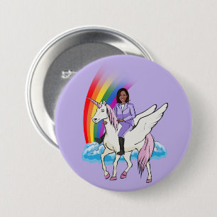 Kamala Harris Unicorn 2024 7.5 Cm Round Badge