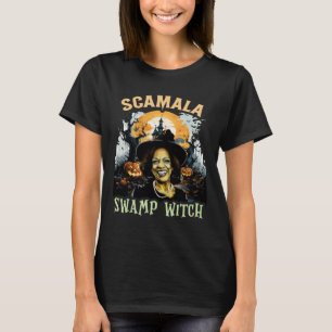 Kamala Harris Unmasked Swamp Witch Halloween 2024 T-Shirt