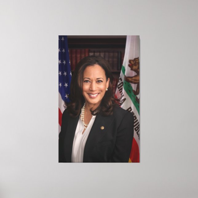 Kamala Harris US Vice President, Biden 2024 Canvas Print (Front)