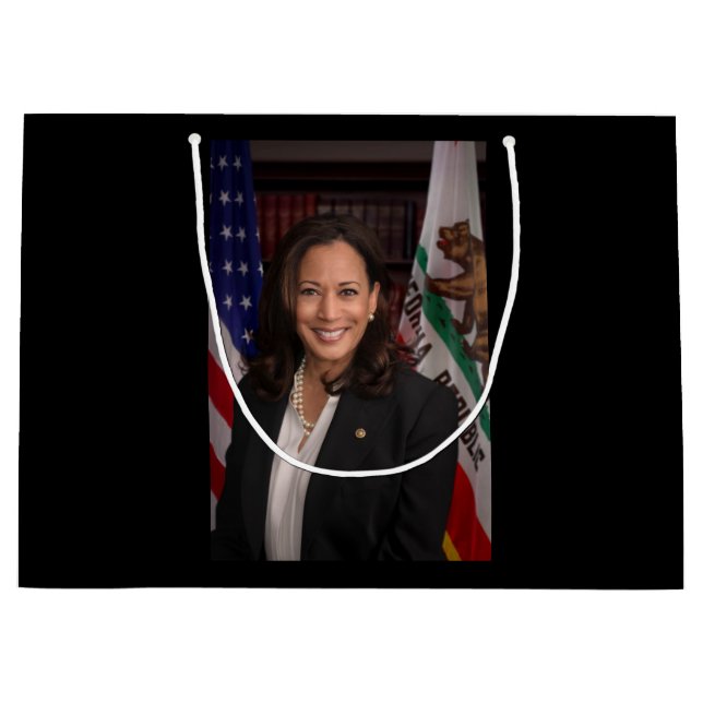 Kamala Harris US Vice President, Biden 2024 Large  Large Gift Bag (Front)