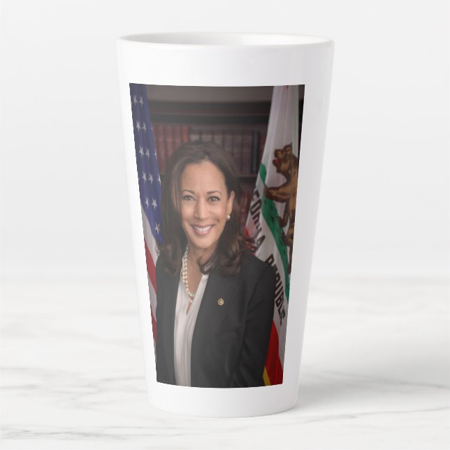Kamala Harris US Vice President, Biden 2024 Latte Mug (Front)