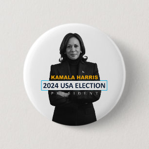 Kamala Harris USA 2024 Election President 6 Cm Round Badge