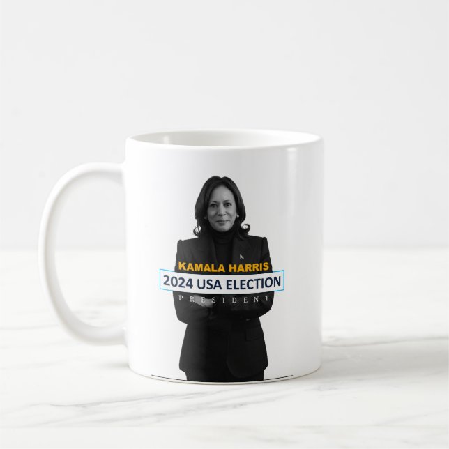 Kamala Harris USA 2024 Election President  Coffee Mug (Left)