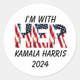 Kamala Harris usa election 2024 Classic Round Sticker