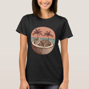 Kamala Harris Vintage Cat Lady Coconut Tree Vote E T-Shirt