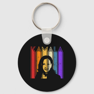 Kamala Harris Vintage Distressed Portrait Harris 2 Key Ring