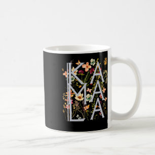Kamala Harris Vintage Floral Feminine First Female Coffee Mug