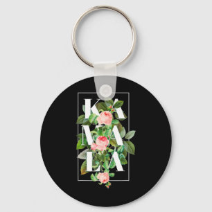 Kamala Harris Vintage Floral Feminine First Female Key Ring