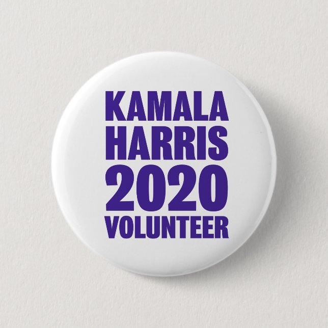 Kamala Harris Volunteer 2 inch Round Button (Front)