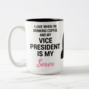Kamala Harris VP AKA Alpha Kappa Alpha Two-Tone Coffee Mug
