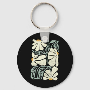 Kamala Harris Waltz Hand Drawn Flower Brighter Tom Key Ring