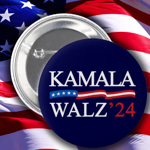 Kamala Harris Walz 2024 Obviously Blue 6 Cm Round Badge