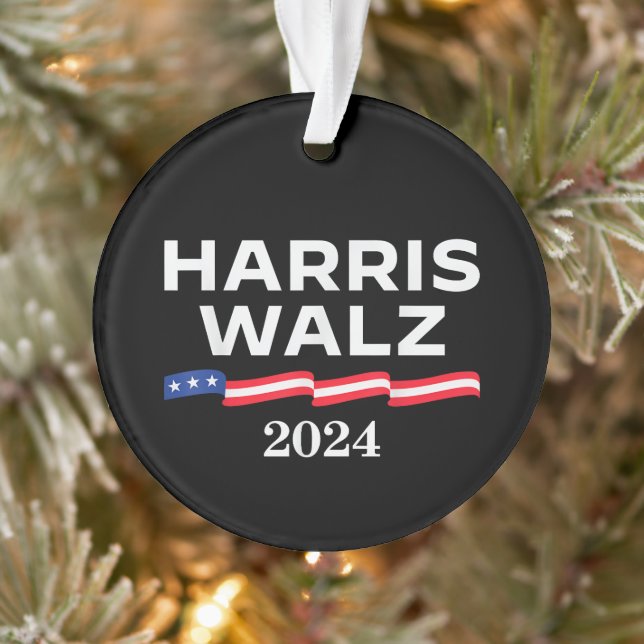 Kamala Harris Walz 2024 Ornament (Tree)