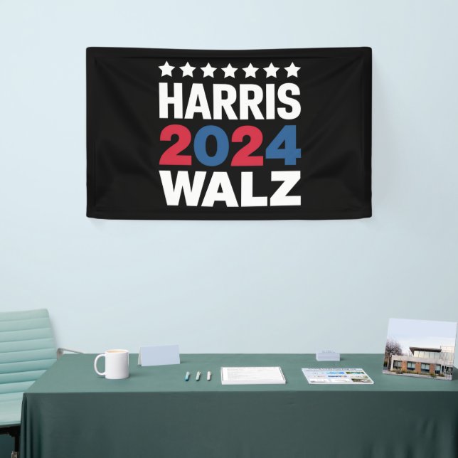 Kamala Harris Walz For President Vice President  Banner (Tradeshow)