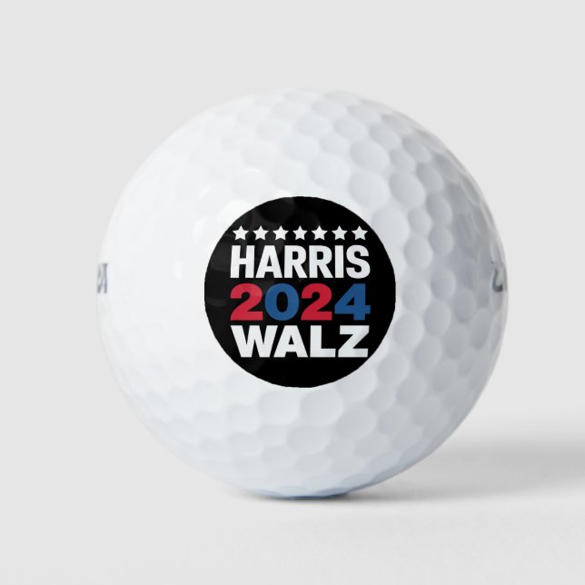 Kamala Harris Walz For President Vice President  Golf Balls (Front)