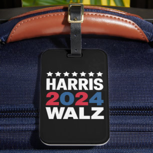 Kamala Harris Walz For President Vice President Luggage Tag