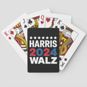 Kamala Harris Walz For President Vice President  Playing Cards