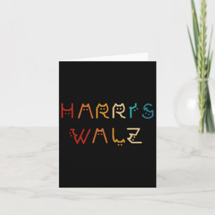 Kamala Harris WAlzheimer Waltz 2024 Cat Lettering Card