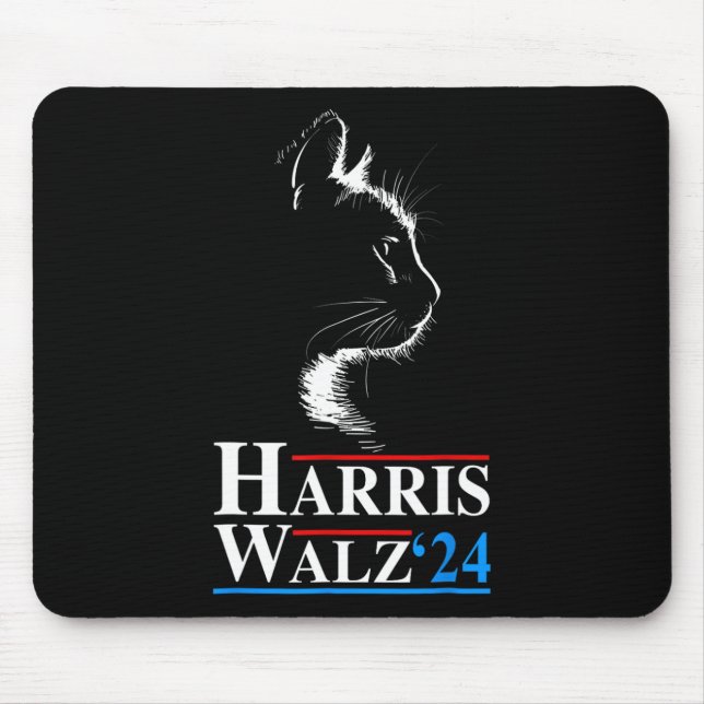 Kamala Harris Wheimer 2024 Cat Funny Vp Vice Presi Mouse Mat (Front)