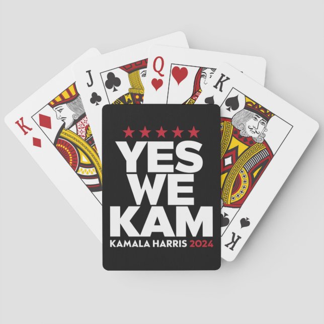 Kamala Harris Yes We Kam for US President 2024  Playing Cards (Back)
