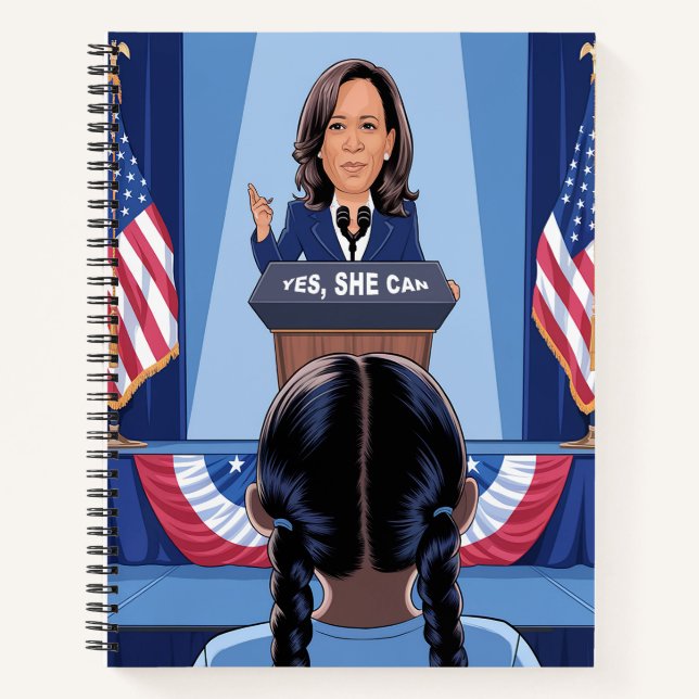 KAMALA HARRIS'S NIECE - Double Sided Notebook (Front)