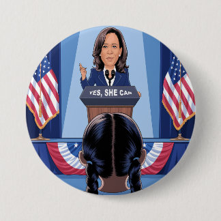 KAMALA HARRIS'S NIECE - YES SHE CAN Button