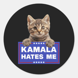 Kamala Hates Me Pro-trump 2024 Conservative Patrio Classic Round Sticker