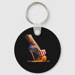 Kamala Heels Stepping On Orange Key Ring