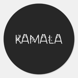 Kamala In Cat Font Kamala Harris Wheimer 2024 Walt Classic Round Sticker