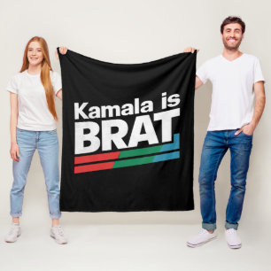 Kamala Is Brat Fleece Blanket