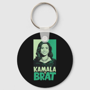 Kamala is Brat Funny Sarcastic Key Ring