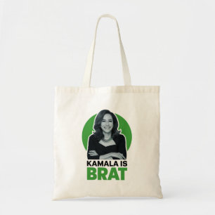 Kamala is Brat Funny Sarcastic Tote Bag