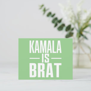 Kamala Is Brat Postcard