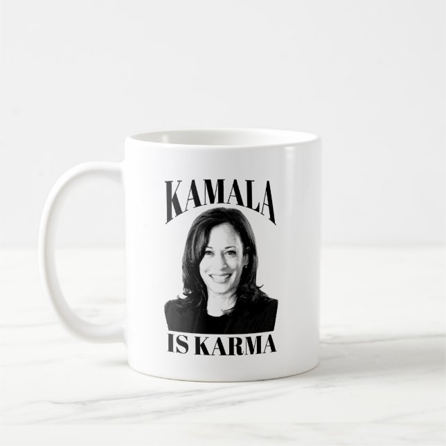 Kamala is Karma Coffee Mug (Left)