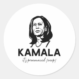 Kamala It's Pronounced Veep Vice President Harris Classic Round Sticker