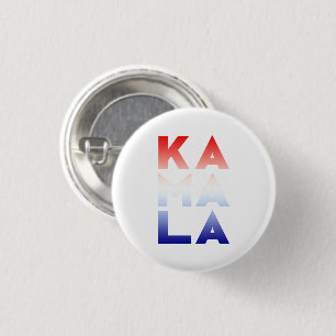 kamala Ka ma la 3 syllables red white and blue Cm Round Badge