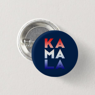 kamala Ka ma la 3 syllables red white blue navy Cm Round Badge