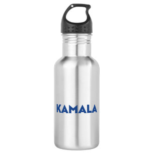 "kamala" kamala harris - blue letters Water Bottle
