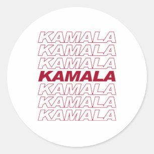 KAMALA KAMALA KAMALA CLASSIC ROUND STICKER