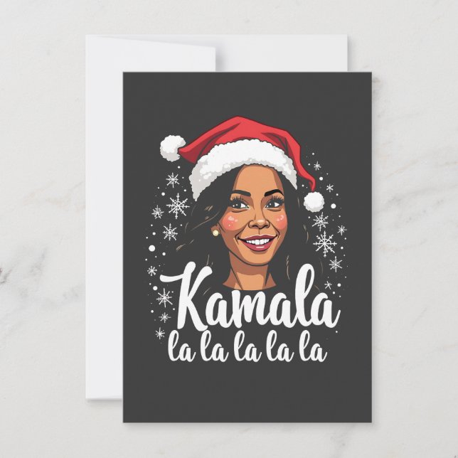 Kamala La La La Kamala Harris Christmas Santa  Invitation (Front)