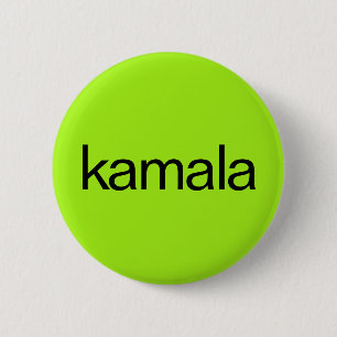 "kamala" lime green button