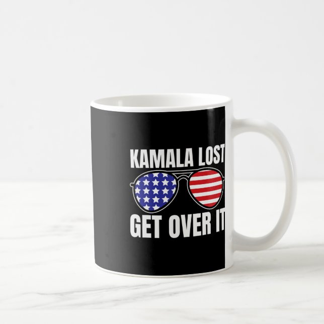 Kamala Lost Get Over It Funny Trump Victory Electi Coffee Mug (Right)