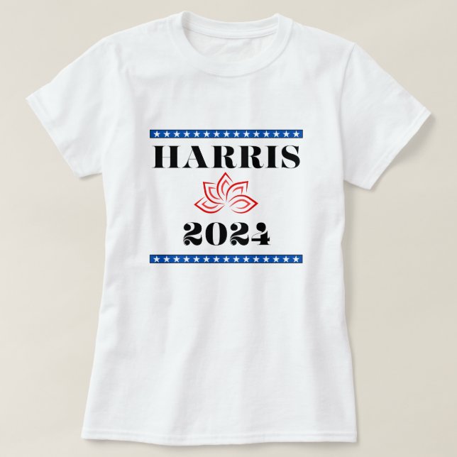 Kamala Lotus Harris for POTUS T-Shirt (Design Front)