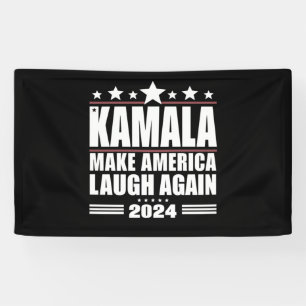 Kamala Make America Laugh Again American Flag 2024 Banner