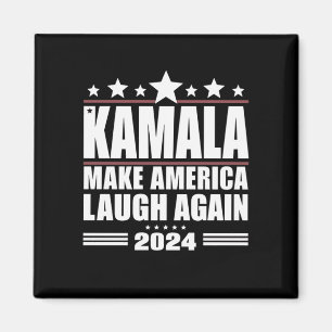 Kamala Make America Laugh Again American Flag 2024 Magnet