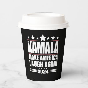 Kamala Make America Laugh Again American Flag 2024 Paper Cups