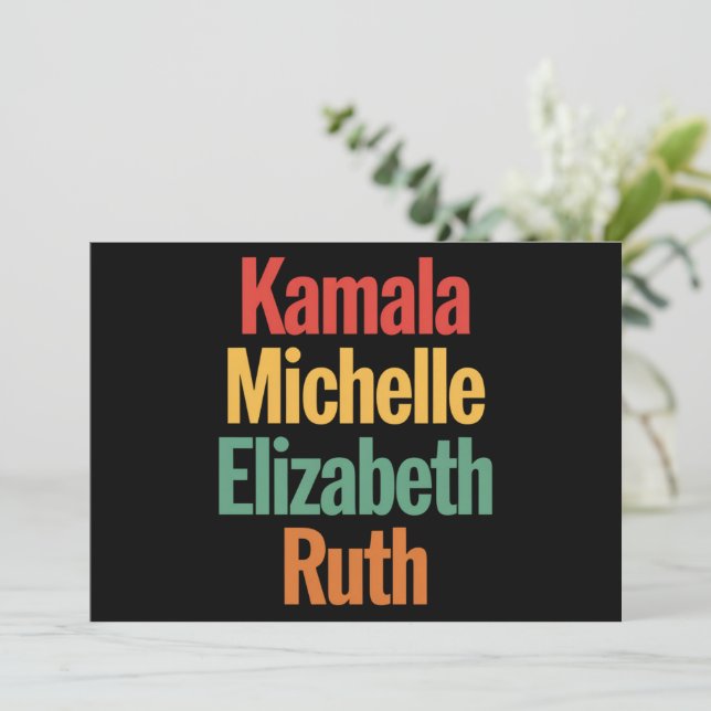 Kamala Michelle Elizabeth Ruth Feminist Political  Invitation (Standing Front)