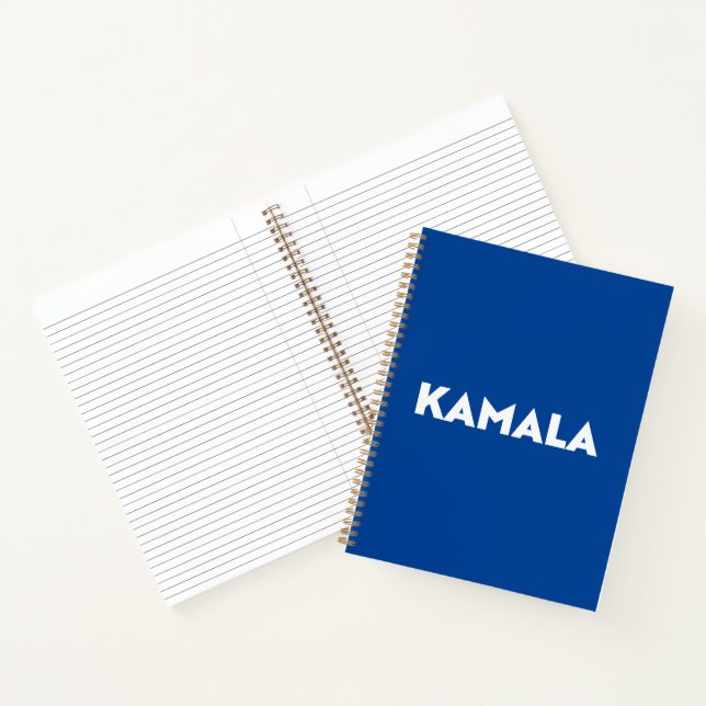 Kamala modern bold typography minimalist blue notebook (Inside)