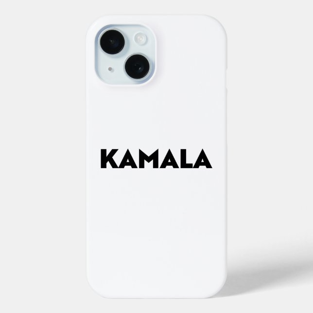 Kamala modern typography minimalist black white Case-Mate iPhone case (Back)